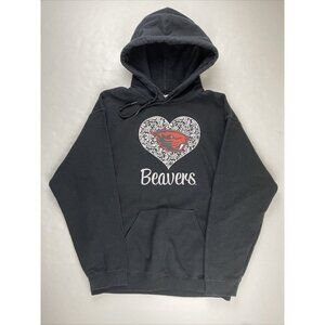 Oregon State Beavers Hoodie Sweatshirt Women’s M Black Graphics By Gildan